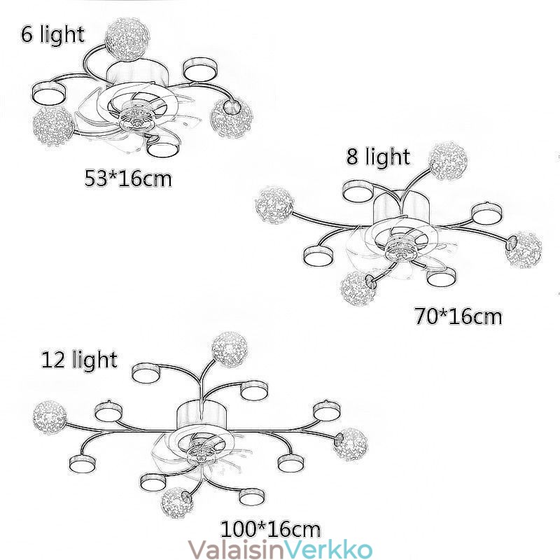Creative Fan Ceiling Light kattokruunu