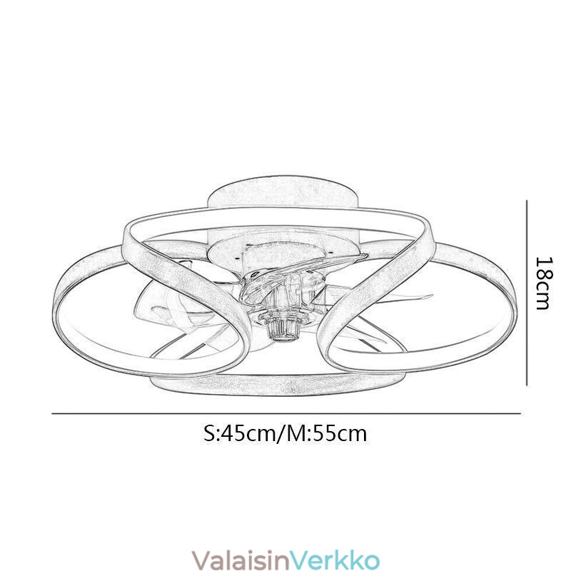 Ainutlaatuinen kattotuuletin ja kevyt moderni kattotuuletin valoilla