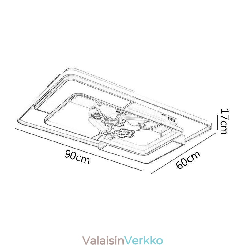Modernit suorakaiteen muotoiset kattotuuletinvalaisimet