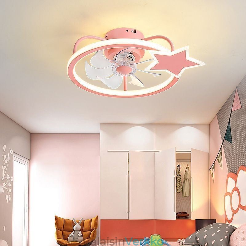 Sarjakuva kattotuulettimen valo Creative kattovalaisin lapsille