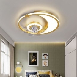 Moon Ceiling Fan Light Creative Kattolamppu