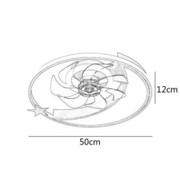 Moon Ceiling Fan Light Creative Kattolamppu