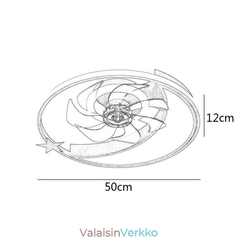 Moon Ceiling Fan Light Creative Kattolamppu