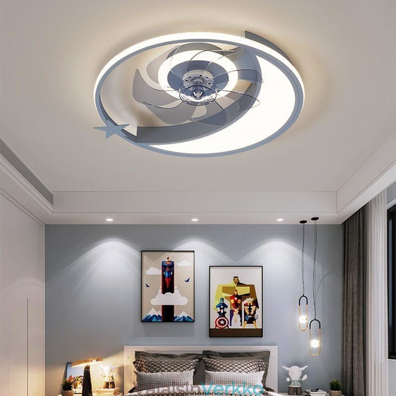 Moon Ceiling Fan Light Creative Kattolamppu