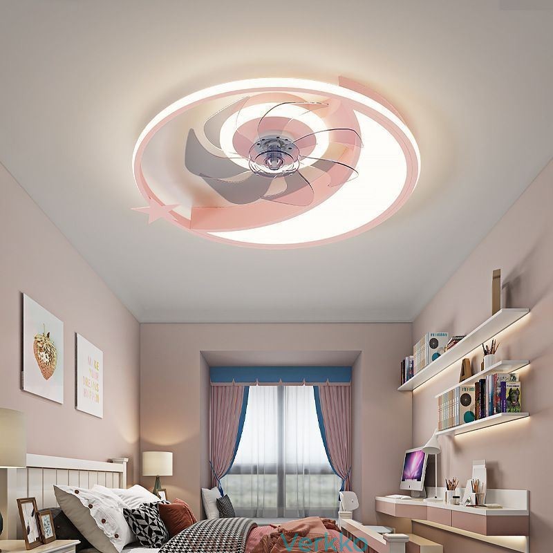 Moon Ceiling Fan Light Creative Kattolamppu