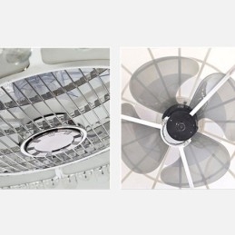 Crystal Ceiling Fan Light kultainen pyöreä kattolamppu