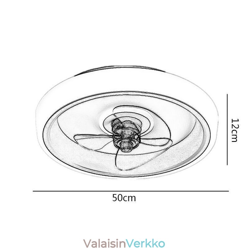 Moderni kattotuuletin valoilla Kaukosäätimellä kattovalaisin