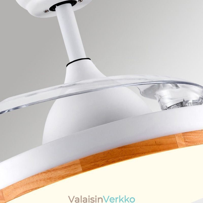 Moderni invertterikattotuulettimen valo kaukosäädin kattolamppu kolmivärinen himmennys