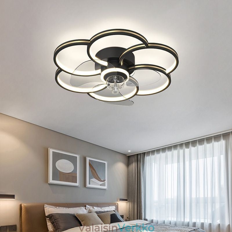 Kattotuulettimet valoilla kattokruunu tuuletin