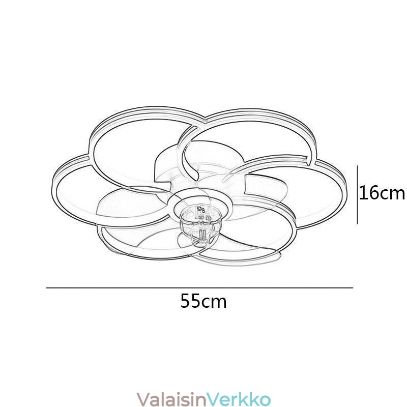 Kattotuulettimet valoilla kattokruunu tuuletin