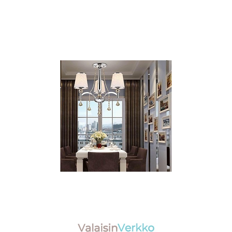 Moderni nykyaikainen kristallikromimetallikattokruunu