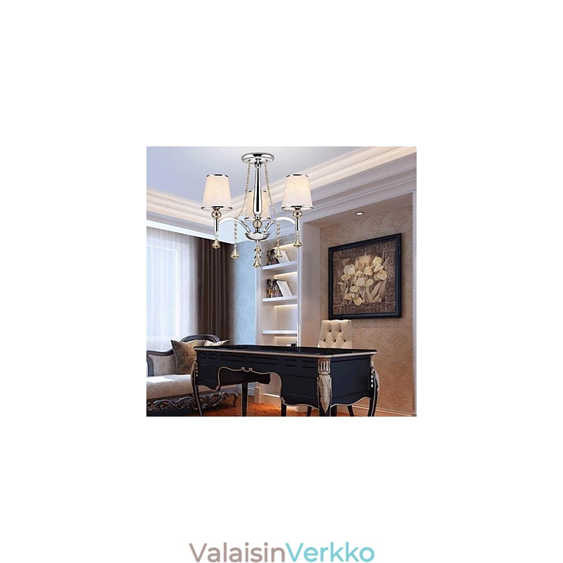 Moderni nykyaikainen kristallikromimetallikattokruunu