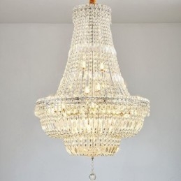 Retro kristallikruunu American Luxury Crystal kattovalaisin 18 valolla
