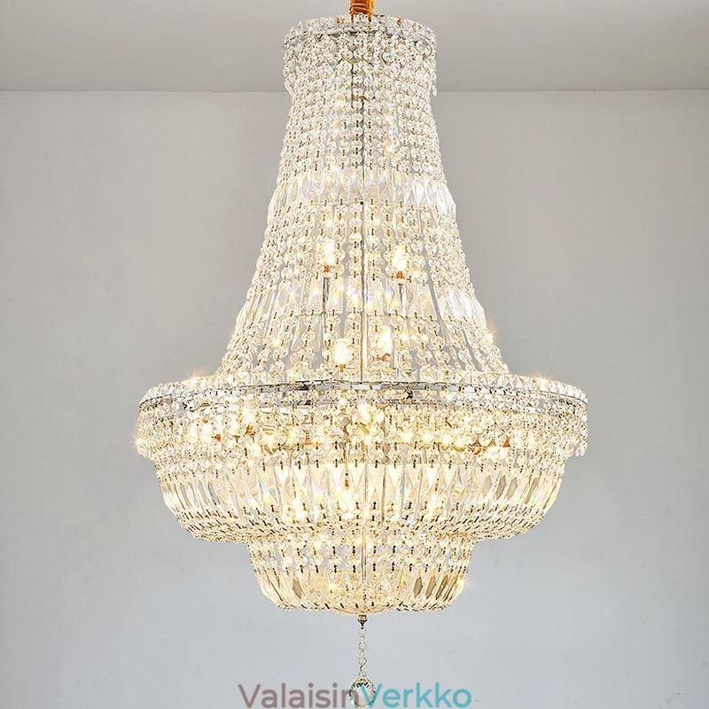 Retro kristallikruunu American Luxury Crystal kattovalaisin 18 valolla