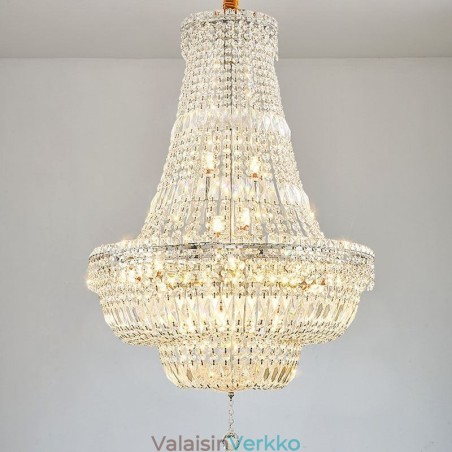 Retro kristallikruunu American Luxury Crystal kattovalaisin 18 valolla Retro kristallikruunu American Luxury Crystal kattovalaisin 18 valolla
