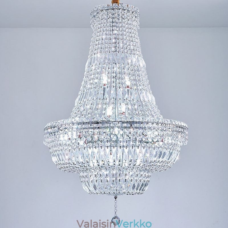 Retro kristallikruunu American Luxury Crystal kattovalaisin 18 valolla
