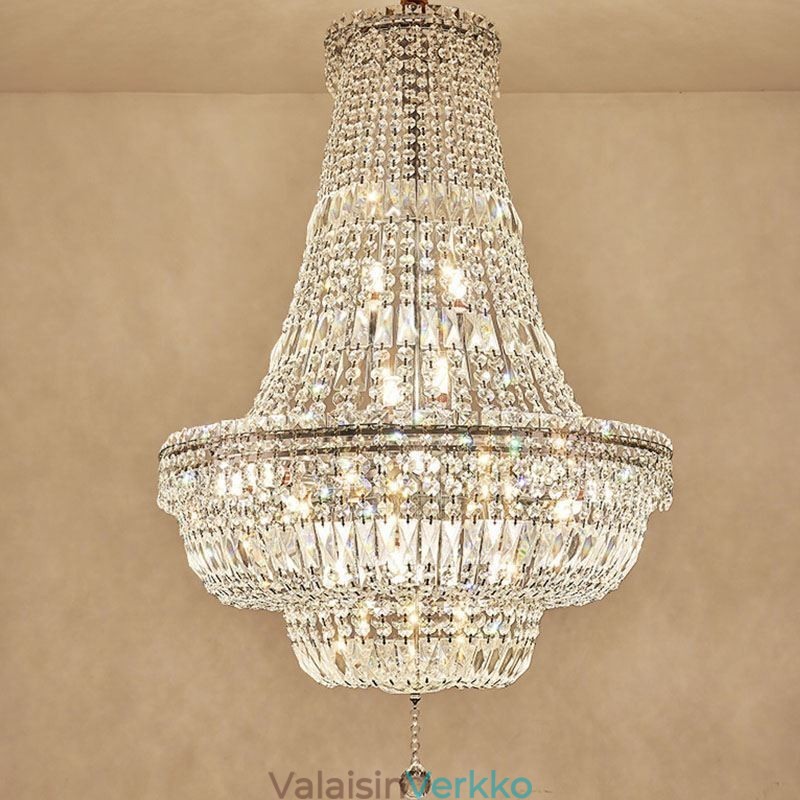 Retro kristallikruunu American Luxury Crystal kattovalaisin 18 valolla