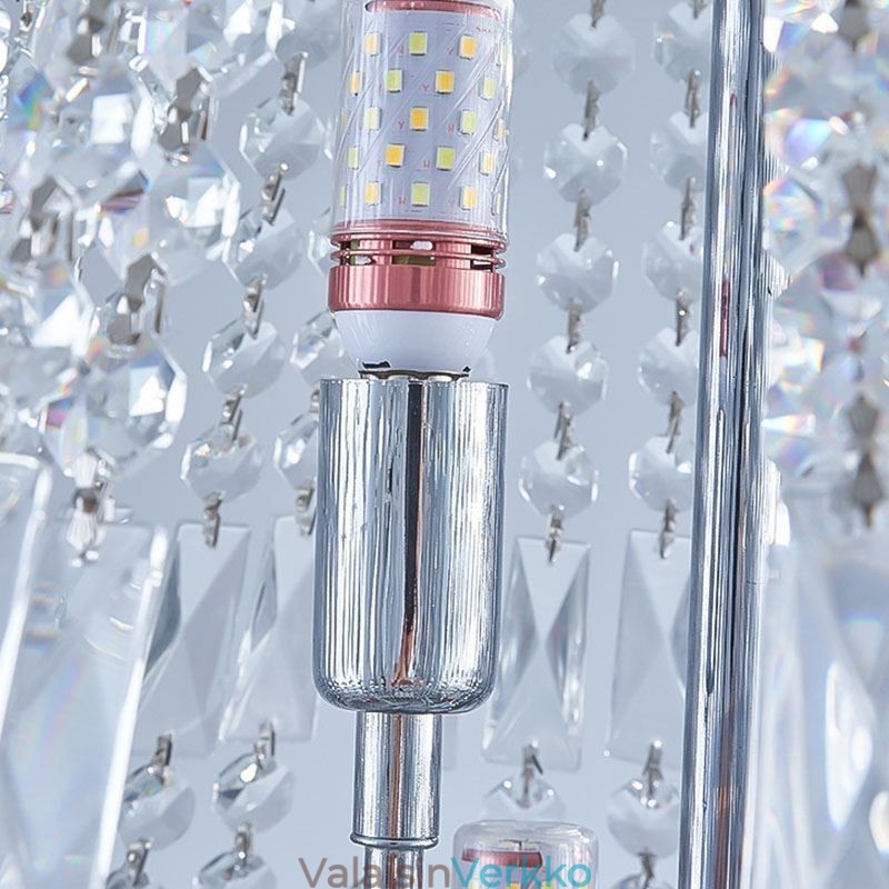 Retro kristallikruunu American Luxury Crystal kattovalaisin 18 valolla