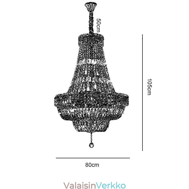 Retro kristallikruunu American Luxury Crystal kattovalaisin 18 valolla