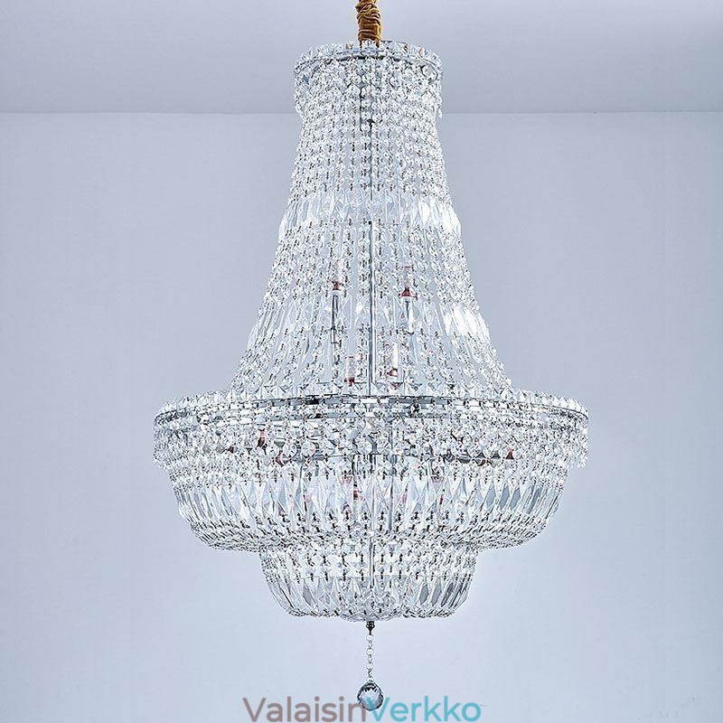 Retro kristallikruunu American Luxury Crystal kattovalaisin 18 valolla