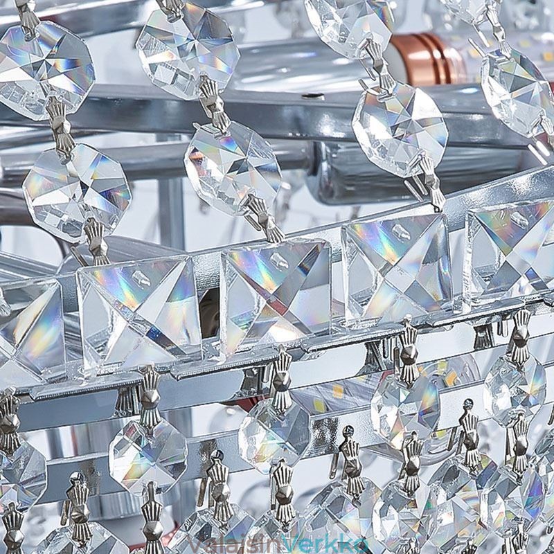 Retro kristallikruunu American Luxury Crystal kattovalaisin 18 valolla