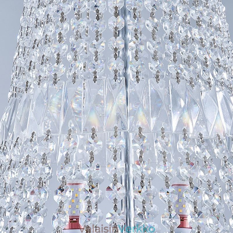 Retro kristallikruunu American Luxury Crystal kattovalaisin 18 valolla