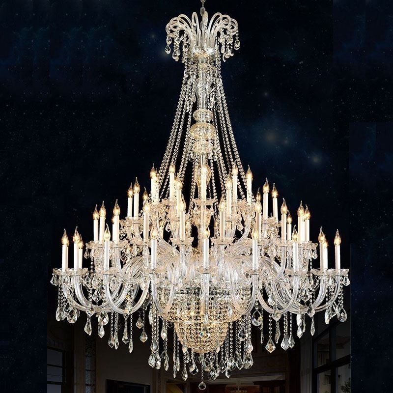 European Crystal Kattokruunu Crystal Decoration Kattovalaisin 65 valolla