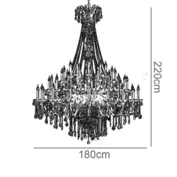 European Crystal Kattokruunu Crystal Decoration Kattovalaisin 65 valolla