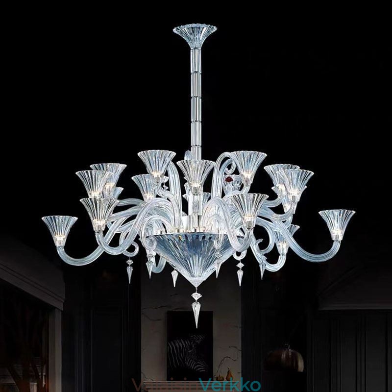 Eurooppalainen kristallikruunu koristeellinen kattovalaisin 12 valolla