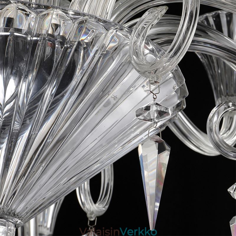 Eurooppalainen kristallikruunu koristeellinen kattovalaisin 12 valolla