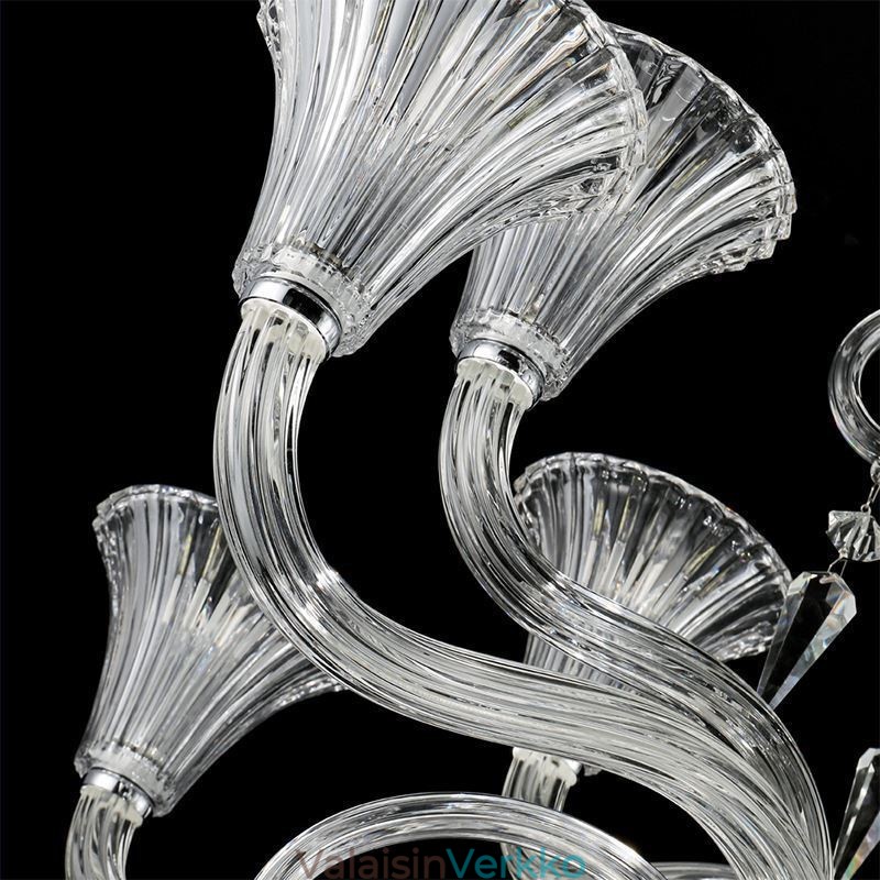 Eurooppalainen kristallikruunu koristeellinen kattovalaisin 12 valolla