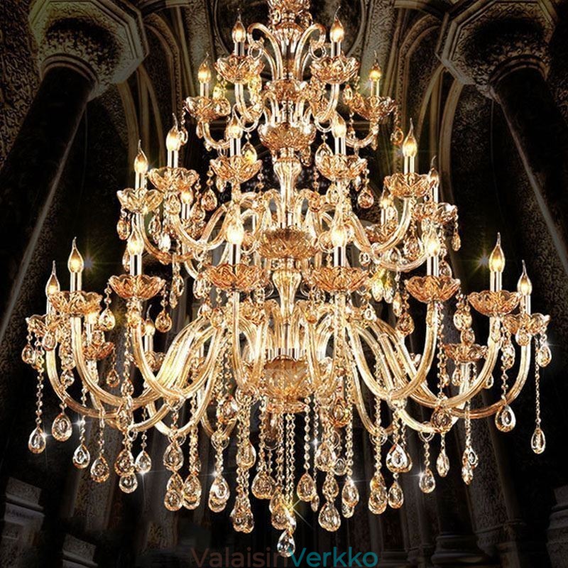European Crystal Chandelier Luxury kattovalaisin 30 valolla