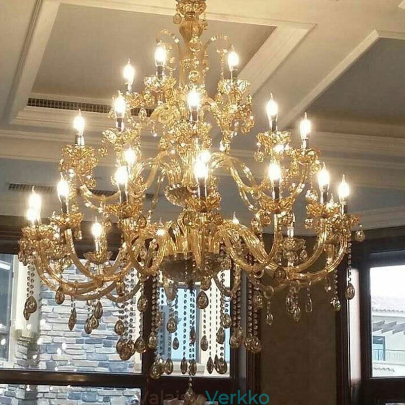 European Crystal Chandelier Luxury kattovalaisin 30 valolla