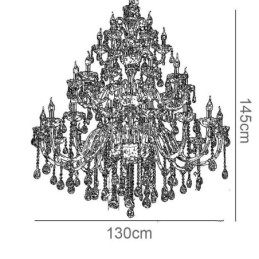 European Crystal Chandelier Luxury kattovalaisin 30 valolla