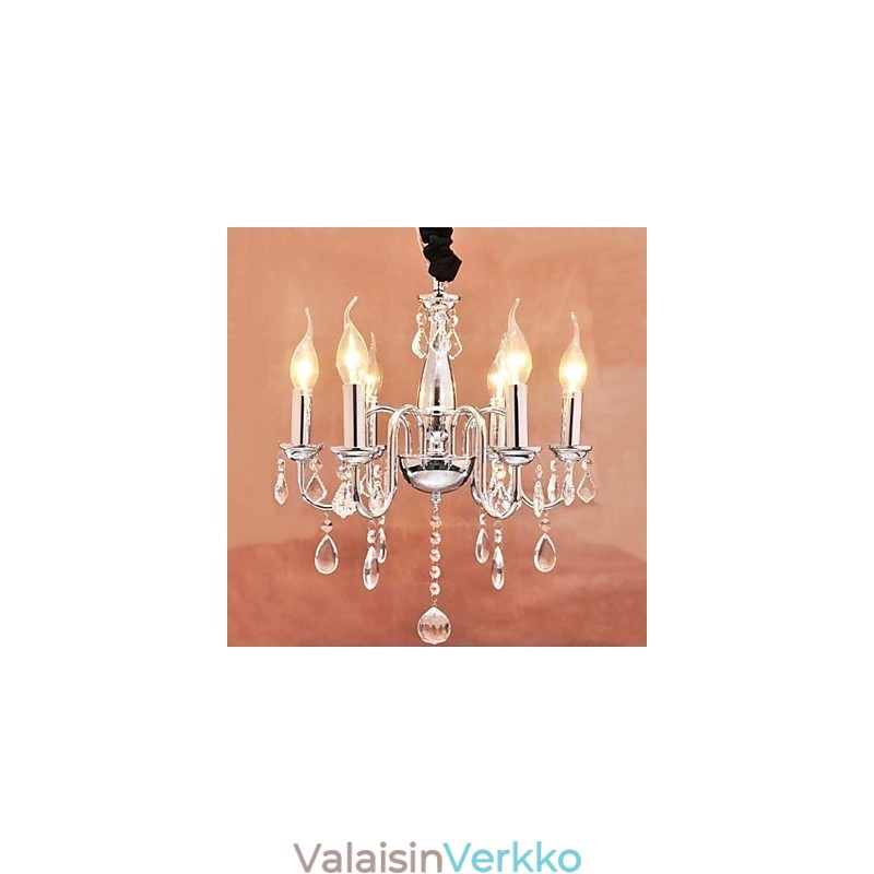 6 valoa kristalli riippuvalaisin kynttilässä