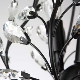 Musta Retro Kattokruunu Crystal Kattovalaisin