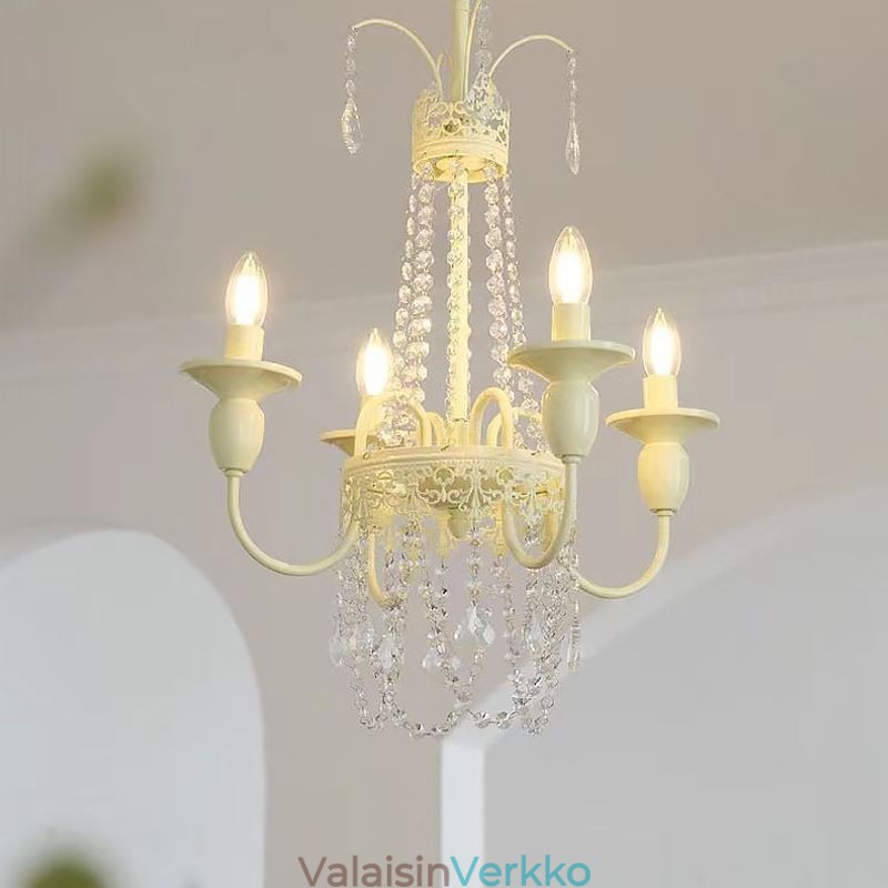Nordic Crystal Chandelier Paint Craft Cream kattovalaisin