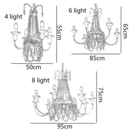 Nordic Crystal Chandelier Paint Craft Cream kattovalaisin