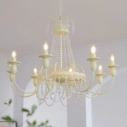 Nordic Crystal Chandelier Paint Craft Cream kattovalaisin