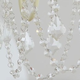 Nordic Crystal Chandelier Paint Craft Cream kattovalaisin