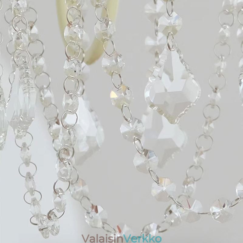 Nordic Crystal Chandelier Paint Craft Cream kattovalaisin