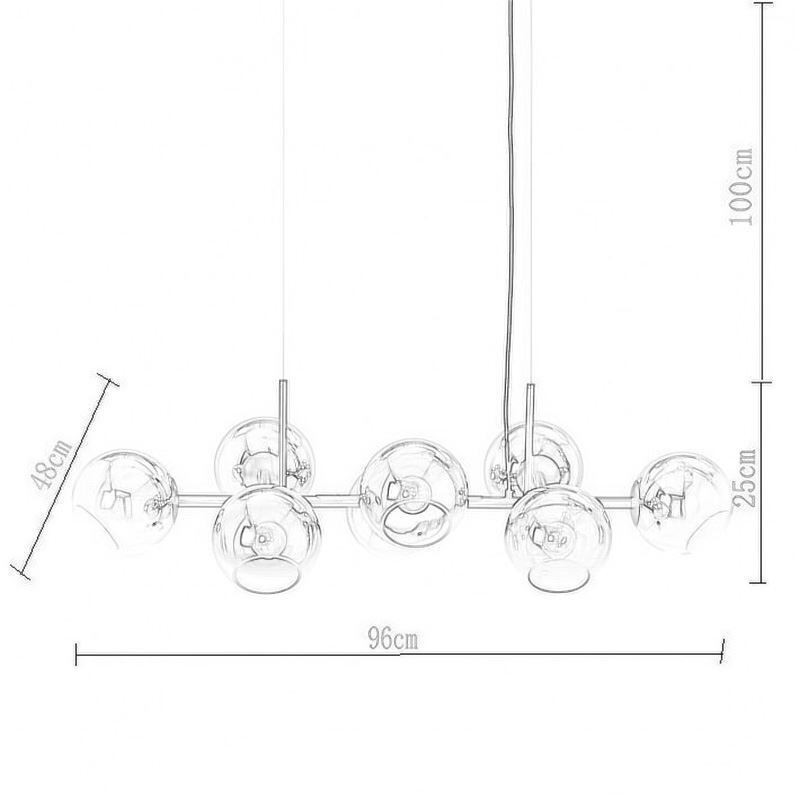 Nykyaikainen Magic Bean -riippuvalaisin Simple 8 valoa