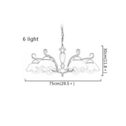 Nordic Iron Pendant Light kukka muotoinen lasinen lampunvarjostin kattokruunu