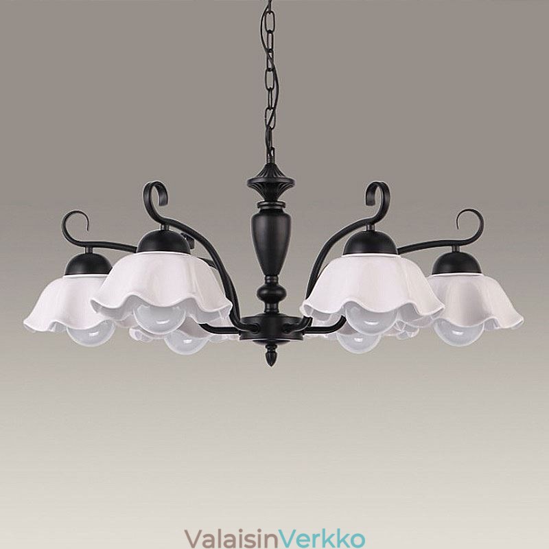 Nordic Iron Pendant Light kukka muotoinen lasinen lampunvarjostin kattokruunu