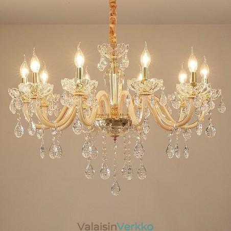 Elegantti kristallikruunu eurooppalaistyylinen lasiriippuvalaisin