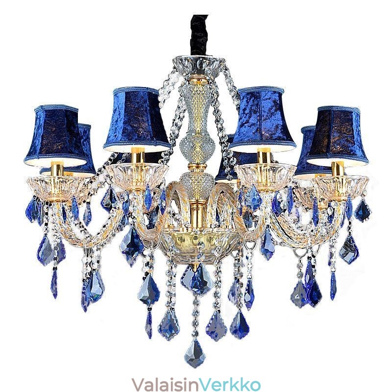 European Crystal Chandelier Luxury Riipus Vaaleansininen Riipus
