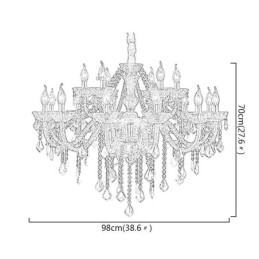 European Crystal Chandelier Luxury Riipus Vaaleansininen Riipus