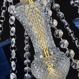 European Crystal Chandelier Luxury Riipus Vaaleansininen Riipus