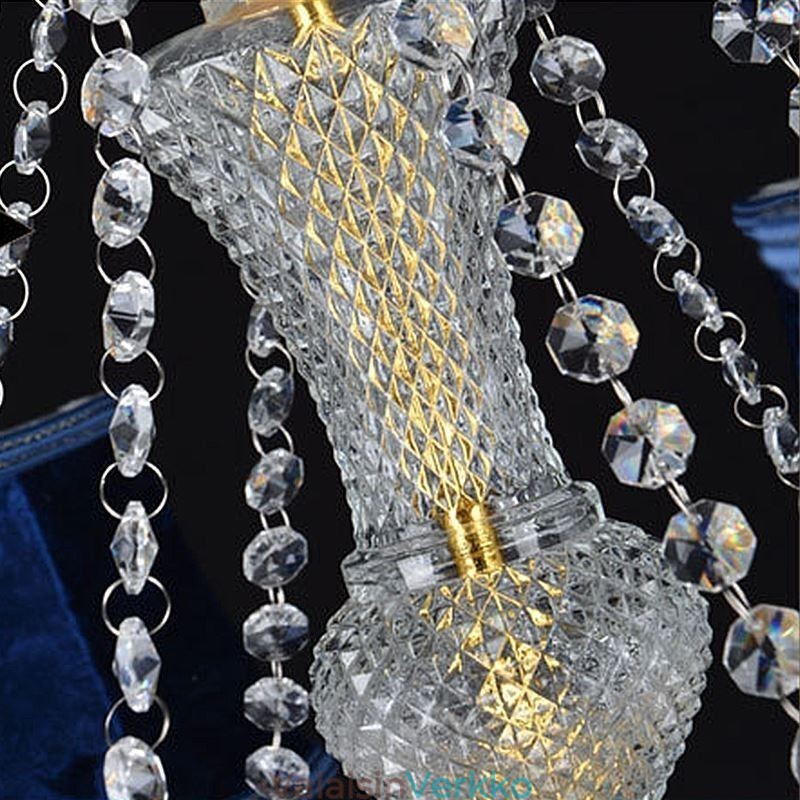 European Crystal Chandelier Luxury Riipus Vaaleansininen Riipus