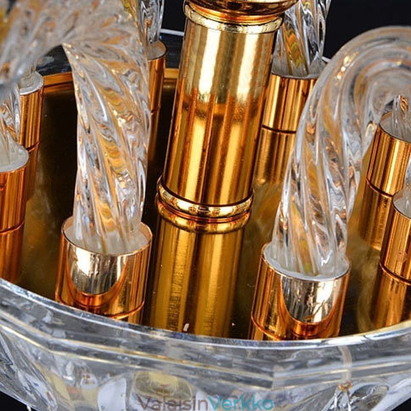 European Crystal Chandelier Luxury Riipus Vaaleansininen Riipus